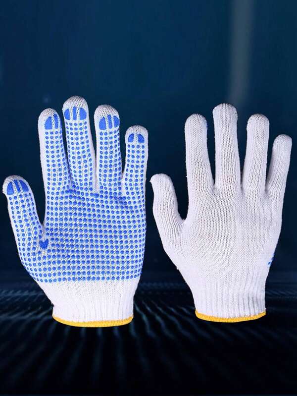 1pair PVC Work Gloves, Modernist Anti-Slip Safety Gloves For Home