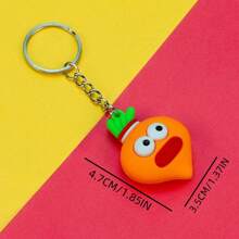 1pc Simulated Three-Dimensional Vegetable Corn Keychain, Couple Dolls, Pumpkin Key Chain, Bag Hanging Accessories, Carrot And Garlic Car Accessories Bag Charm School Cartoon Cute Goth Y2k