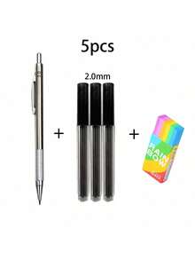 5pcs/Set Machine Automatic Metal Pencil 0.3 0.5 0.7 0.9 1.3 2.0 3.0mm Pencil Art Drawing Pencil Drawing Pencil Back To School - Sets - View 6