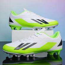 1 Pair High-Performance Soccer/Football Cleats, Low-Top, Flexible, Soft-Ground, Professional Grip, Outdoor Training Shoes For Adults, Students, Youth, Breathable, Lace-Up, Anti-Slip, Lightweight Design - White - View 8