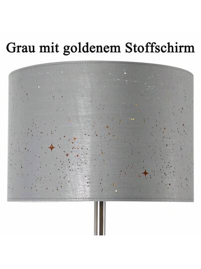 Moderne Vloer Lamp Living Room The Is Made Of Grijs Goud Star ed Fabric Lampshade, Measuring 144cm. It Comes An E27 Foot Switch Plug, Bedrooms, Children's Rooms, Corridors Excluding Verlichting Bulbs view 5