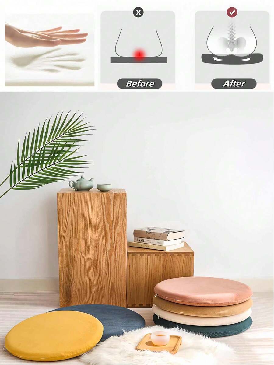 Pressure Relief Seat Cushion, Suitable For Office/Home Chair, Car, Wheelchair Long Sitting, Relieves Hip Pain, Ultra-Dense Memory Foam - Light Grey, Ergonomic Donut Pad With Good Resilience, Scientifically Designed Contour Supports Your Thighs And Hips, Improves Posture, Comfortable All-Day Seating, Mother's Day Gift