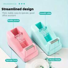 7pcs High Aesthetic Creative Desktop Tape Cutter - Cute And Stylish Office Desk Tape Cutter With Anti Slip Base - Ideal For Office And Home Use, Available In Multiple Colors Back To School
