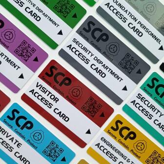 1pc Id Keycard With Scp Foundation Logo, Special Containment Procedures, Access Grade Card For Cosplay, Christmas, Halloschool Supplies,Back To School