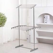 Tendedero retráctil ajustable, secadora de ropa, secadora de ropa independiente de acero inoxidable con barra ajustable - Adecuada para secar toallas, ropa interior, etc. - Adecuada para balcón y uso doméstico, secadora de ropa ahorradora de espacio - Multicolor - Ver 6