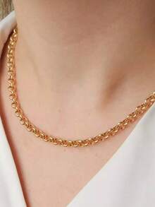 Choker Necklace And Bracelet Kit With Venetian Cord In 925 Silver Durability Of Up To 3 Months - 金色 - 查看 3