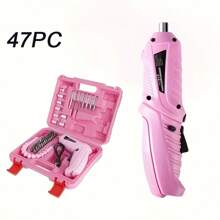 1pc 47-Piece Electric Screwdriver, Multifunctional Household Folding Lithium-Ion Screwdriver, Rechargeable Mini Screwdriver Set