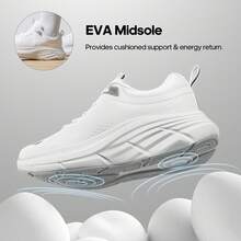 Men's ActiveBreeze Running, Walking, And Tennis Shoes - Comfortable Cushioned Sneakers For Gym Workouts And Jogging White - trắng - Xem 8