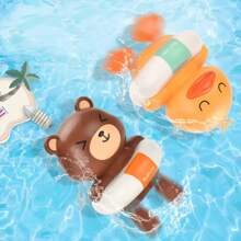 Brinquedos de banho flutuantes de corda para crianças de 3 a 5 anos, brinquedos interativos para piscina e banheira com 2 desenhos de animais, brinquedos de banho duráveis, presente para meninos e meninas