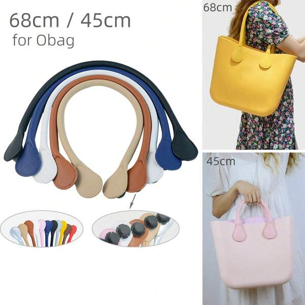 Nuevo par de accesorios para bolso Obag: asas de cuero PU largos y cortos, correas para el hombro y el brazo para el modelo clásico y Mini O Bag