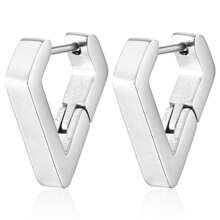 1 Pair Of Minimalist Personalized Exaggerated Oval Metal Earrings