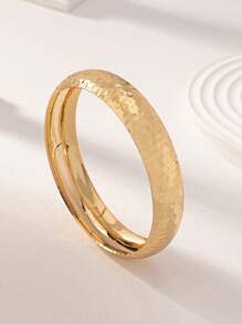 1 Pc Golden Silver Color Chunky Oversized Metal Cuff Bangle Arm Cuff For Women