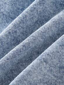 Girls Casual Outdoor Colorful Floral Print Denim Skirt, Spring/Summer - View 6