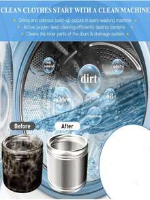 Pastillas limpiadoras para lavadora - Pastillas efervescentes de limpieza profunda y desodorización para máquinas de lavado, seguras para uso doméstico