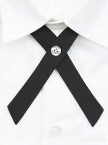 Cross Tie Collar JK Uniform Shirt, Japanese School Style Student Burgundy Bowknot