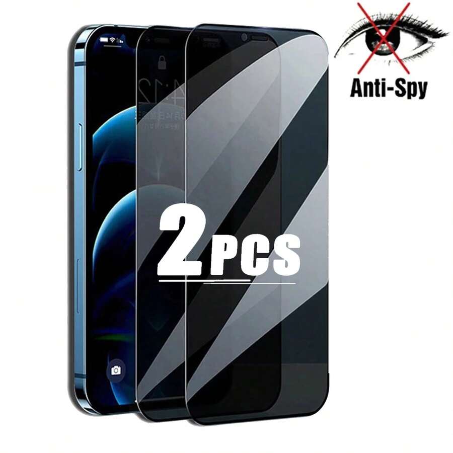CSDZ 2片装隐私屏幕保护膜，兼容 11/12/13 Pro Max/14/15/16 Plus，也兼容 XS Max/XR，钢化玻璃材质，防水防震防摔，防刮花防指纹，全屏覆盖