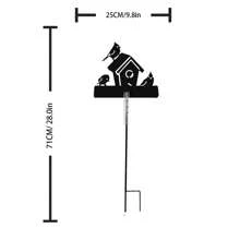 Small Bird House Rain Gauge, 5ml Capacity, Precise Scale Garden Lawn Decor Meteorological Instrument