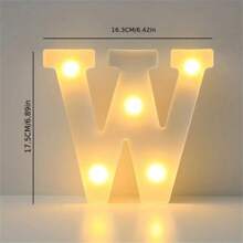1PC 16cm LED Letter Light, Luminous Letter And Number Night Light, Suitable For Home, Bar, Wedding, Birthday Party Decoration