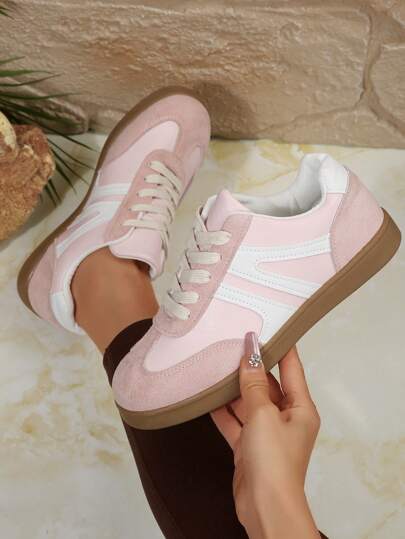 Lightweight Casual Sneakers For Teens, Suitable For Spring, Comfortable And Versatile For Pairing With Skirts