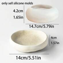 Modern Asymmetrical Shape Bowl Mold DIY Jewelry Display Plate Cement Candle Container Epoxy Resin Decor Tray Silicone Molds - White - View 12
