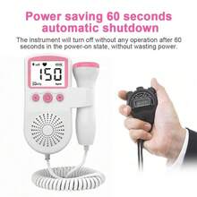 1pc Handheld Fetal Doppler Ultrasound Monitor, Portable Pregnancy Fetal Heart Rate Monitor, Home Fetal Heart Monitor