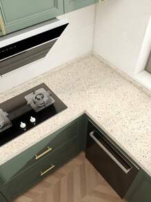 1 Roll Self-Adhesive Granite Wallpaper, Waterproof Vinyl Contact Paper For Kitchen, Bathroom, Cabinet, Countertop, Tabletop (15.76*118in)