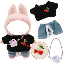 Outfit Set: Sweater And Jeans For Plush Doll, Includes Cute Accessory Bag (Doll Not Included), Merchandise