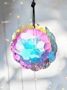 1 pieza de atrapanueves en forma de corazón con cristales, colgante de luz solar colorido, decoración para ventana de dormitorio, decoración de hogar arcoíris