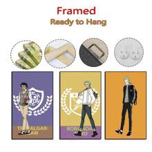 ONE PIECE Set de 1/3/6 pièces Posters sur canevas de One Piece - ZORO, SANJI, LAW, art mural minimaliste funky et preppy pour la décoration de chambre, dortoir, salon (sans cadre)