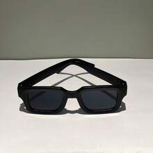 Men's Women's Black Trap Square Miami Gringa Hipe Style Sunglasses - 黑色 - 查看 4