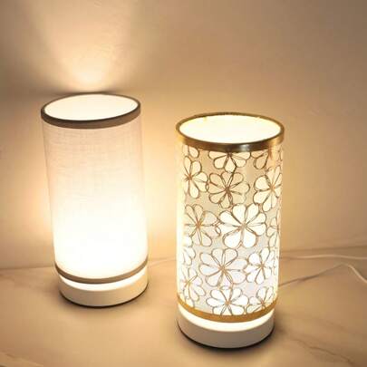 1pc Modern Creative Cylinder-Shaped LED Desk Lamp, USB Powered, Switch Control, Warm Lighting, Suitable For Bedroom, Study, Living Room, Dining Room, Office Decor, Christmas, Thanksgiving, Graduation, Coming Of Age, Holiday Gift, Birthday Gift