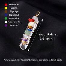 1PC Natural Crystal Black Tourmaline Labradorite Raw Stone Unpolished Gem Pendant Necklace Quartz Jewelry Women Necklace For Women Gifts