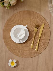 2 pezzi/4 pezzi/6 pezzi, Sottopiatto rotondo intrecciato da 15", lavabile, antiscivolo e resistente al calore, adatto per casa, pranzo, decorazione festa