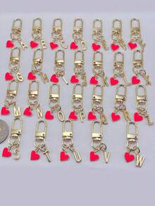 个性化心形吊坠，可定制（姓名首字母、留言/情书）| 心形钥匙扣 | 定制包包挂饰 | 礼物、钥匙扣、独特手机配件、简约设计、适合女士钱包和手机配件、送给朋友、家人、女友的礼物、户外用品、派对用品、礼品、纪念品、女士包包挂饰、汽车配件、送给女性和女孩的礼物 - 彩色 - 查看 3