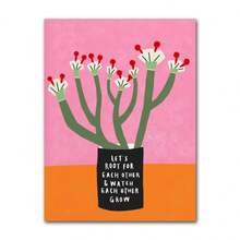 1pc Leopard Lady Colorful Rainbow Flower Cup Wall Art Canvas Painting Nordic Posters And Copies Wall Photos For Living Room Optional Frame ,Wall Art With Frame - Multicolor - View 9