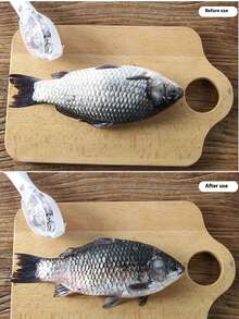 And Quick Way To Remove Fish Skin - Plastic Fish Scale Scraper - A Tool For Simple Kitchen Cleaning - Halloween, Christmas And New Year Kitchen Supplies - A Gift For Fishing Friends, Relatives And Acquaintances