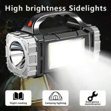 4/8 LED Ultra Brilhante Luz Solar Recarregável USB para Camping - Bateria Externa Portátil Lanterna, Bateria de Alta Capacidade, Porta Tipo-C, Adequado para Aventuras ao Ar Livre, Lanterna Recarregável, Luzes Solares Externas