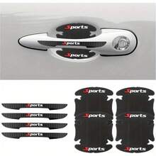 Car Decoration Must! 4 Door Protectors +4 Door Handle Protectors, Universal Anti-Scratch Design, Suitable For A Variety Of ModelsEmphasize Function And Use - Black and White - View 8