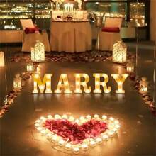 1PC 16cm LED Letter Light, Luminous Letter And Number Night Light, Suitable For Home, Bar, Wedding, Birthday Party Decoration
