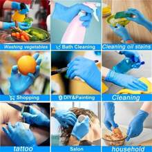 Disposable Gloves (100 PCS, Blue)
