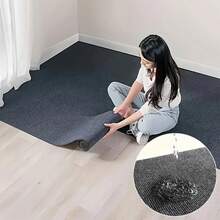 Self-Adhesive Carpet For Living Room, Kitchen Carpet For Bedroom, Water Absorption, Home Decoration, Solid Color, Bathroom Stair Carpet Decoration - Màu xám đen - Xem 2