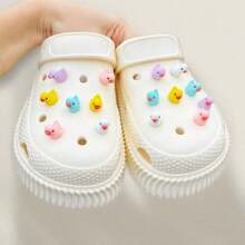 15 Stücke süße 3D bunte Ente Schuh Dekor für Clogs Sandalen Dekorationen, Tier Schuh Schnallen Dekorcharms Clogs Verzierungen für Mädchen Jungen Party Geschenke