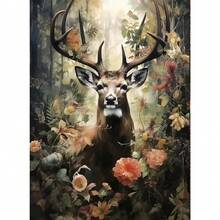 1 Stück Geschenk Vintage Dark Academia Ästhetik Tier Poster Kaninchen, Hirsch, Krähe, Fuchs Drucke Leinwand Malerei Wandkunst Bilder für Raum Zuhause Dekoration optional mit Rahmen - Verschiedenfarbig - Übersicht 17