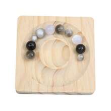 木制珠宝展示托盘和手链架，用于珠宝设计的工艺品和 DIY 用品，串珠返校 - 原木色 - 查看 17