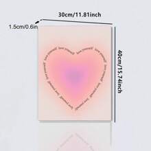 1 Pc, Gradient Love, Love Yourself, Psychological Suggestion Decorative Painting, Waterproof Oil Canvas, Used For Living Room, Dormitory, Bedroom Desk Ornament, Framed/Framed