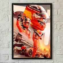1pc/3PCS Wall Arts Posters Optional Frame 1 F1 Racing Driver Poster Sea Newspaper Printing Home Living Room Bedroom Entrance Bar Cafe Art Painting Decoration Frameless/Framed Canvas Art ,Wall Art With Frame