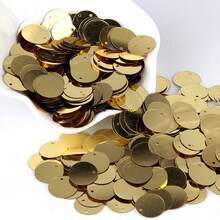 20 جرام من الترتر الذهبي الفاتح المسطح الدائري السائب 3-30 مم، ترتر حرفي للخياطة والتطريز وزينة الملابس وإكسسوارات DIY - متعدد الألوان - مشاهدة 15