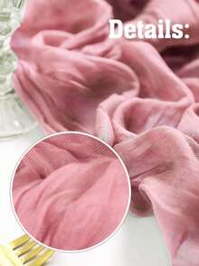 1/2/3件装粉色褶皱桌旗，折叠桌布，浪漫桌布，纯色桌布，桌旗，节日婚礼、迎婴派对、生日派对餐桌装饰，婚礼装饰，生日派对装饰，周年纪念、订婚宴会派对用品，派对礼品，情人节装饰，节日家居装饰，餐厅装饰，餐桌装饰，厨房装饰，壁炉装饰，生日礼物，餐厅