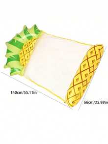 1pc Inflatable PVC Pineapple Float Bed,Adult Foldable Net Hammock Floating Bed,Water Fruit Series Beach Essentials Swimming Games, Beach Accessories, Pool Float - Multicolor - View 10