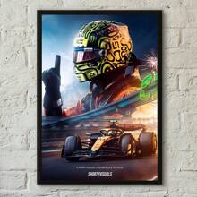 1pc/3PCS Wall Arts Posters Optional Frame 1 F1 Racing Driver Poster Sea Newspaper Printing Home Living Room Bedroom Entrance Bar Cafe Art Painting Decoration Frameless/Framed Canvas Art ,Wall Art With Frame
